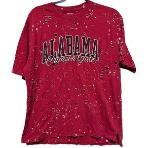 University Of Alabama Womens Short Sleeve Crimson Tide T-Shirt Clorox Red Medium